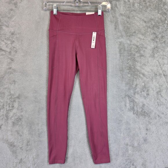 Victoria's Secret Sport Leggings Womens XS Short Mauve Essential 7/8 Pockets - Picture 1 of 13